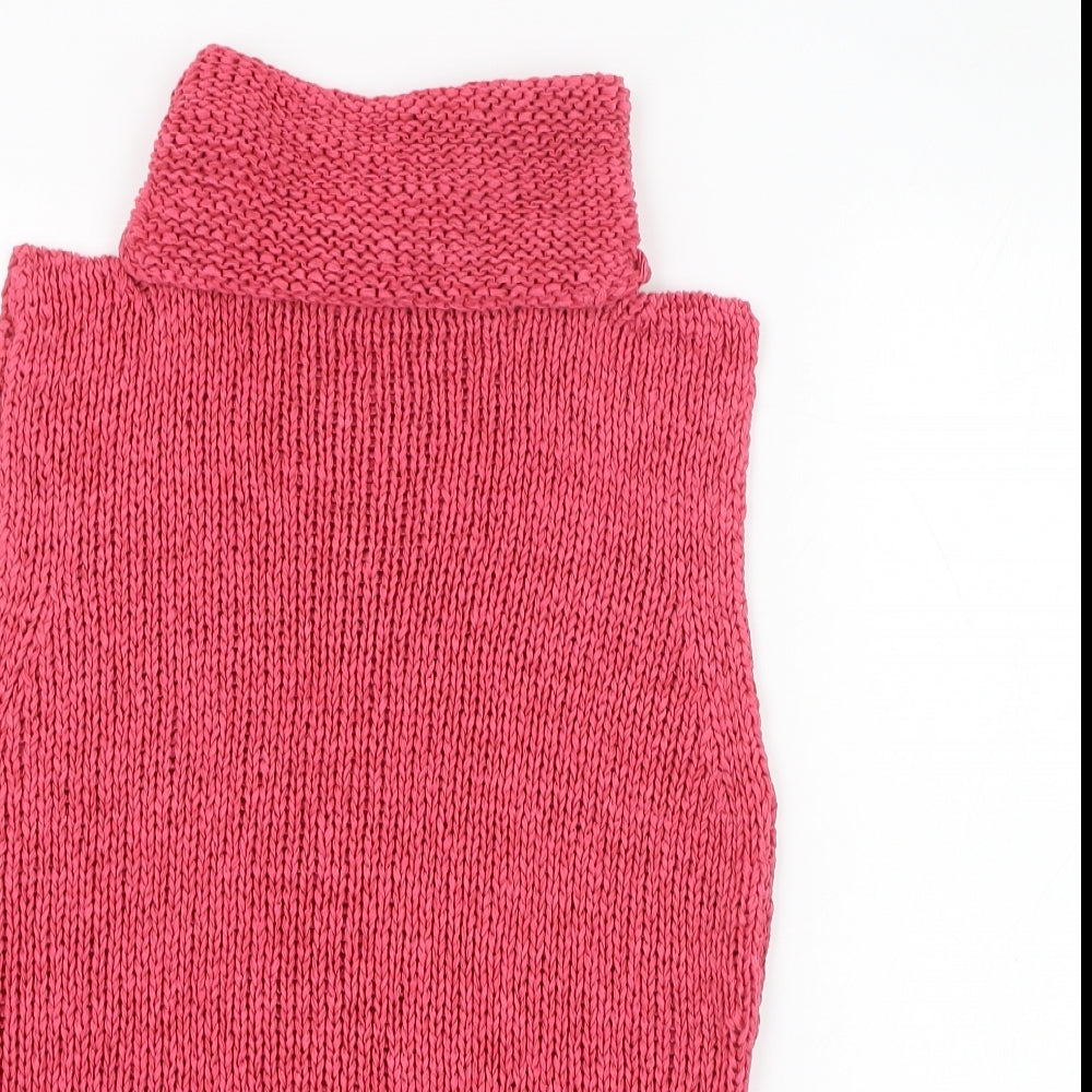 NEXT Womens Pink Roll Neck  Acrylic Pullover Jumper Size 14
