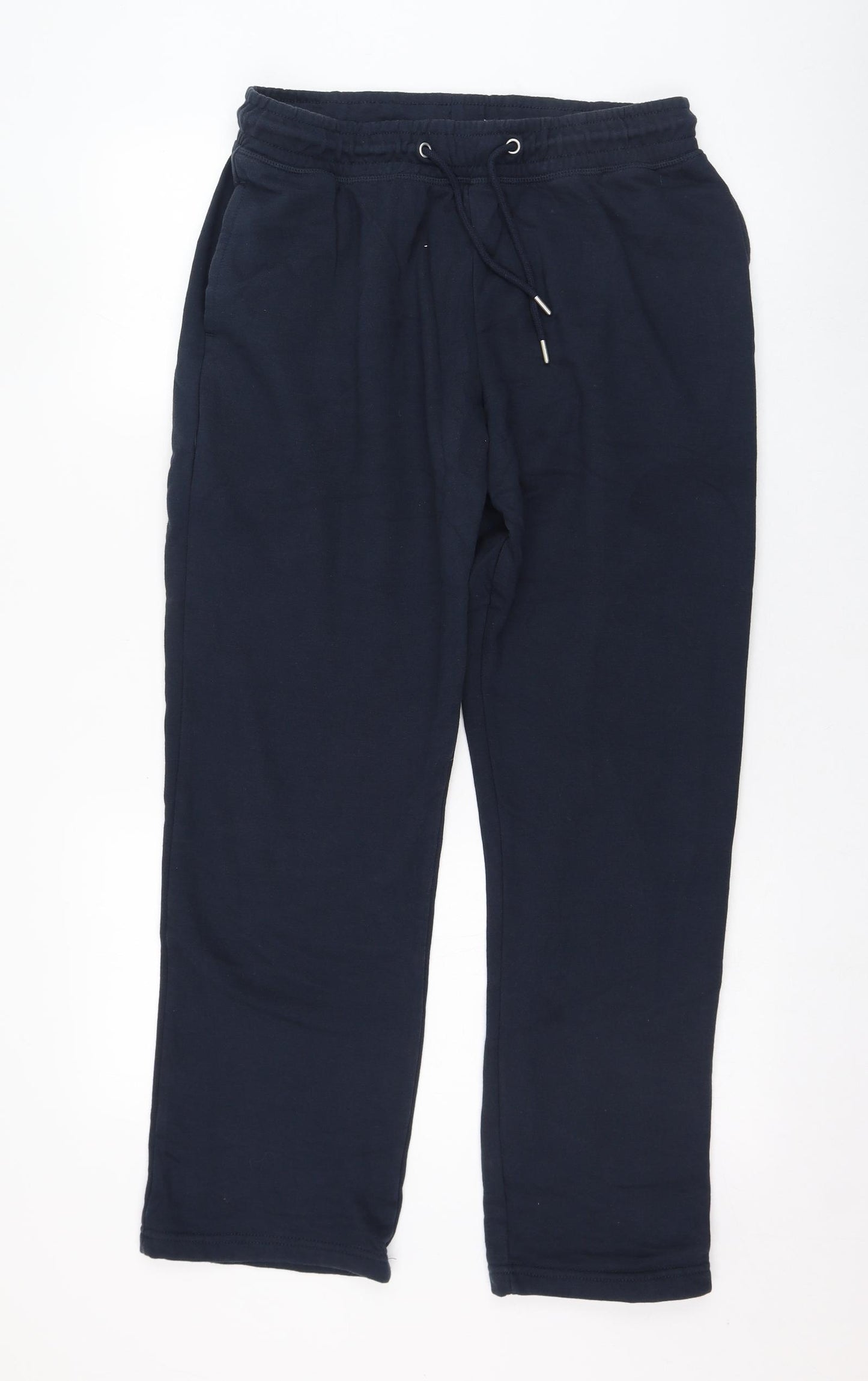 Dunnes Stores Mens Blue  Cotton Jogger Trousers Size M L28 in Regular