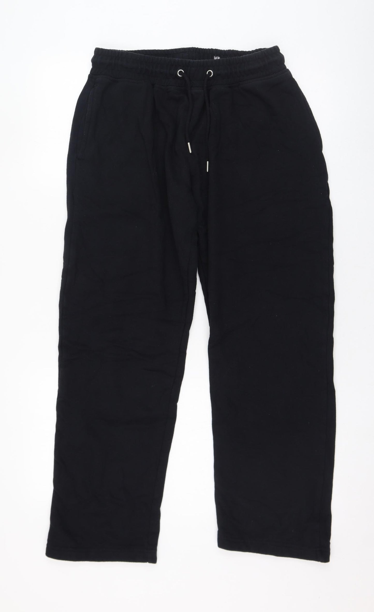 Dunnes Stores Mens Black  Cotton Jogger Trousers Size M L26 in Regular