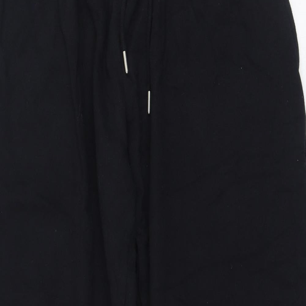 Dunnes Stores Mens Black  Cotton Jogger Trousers Size M L26 in Regular