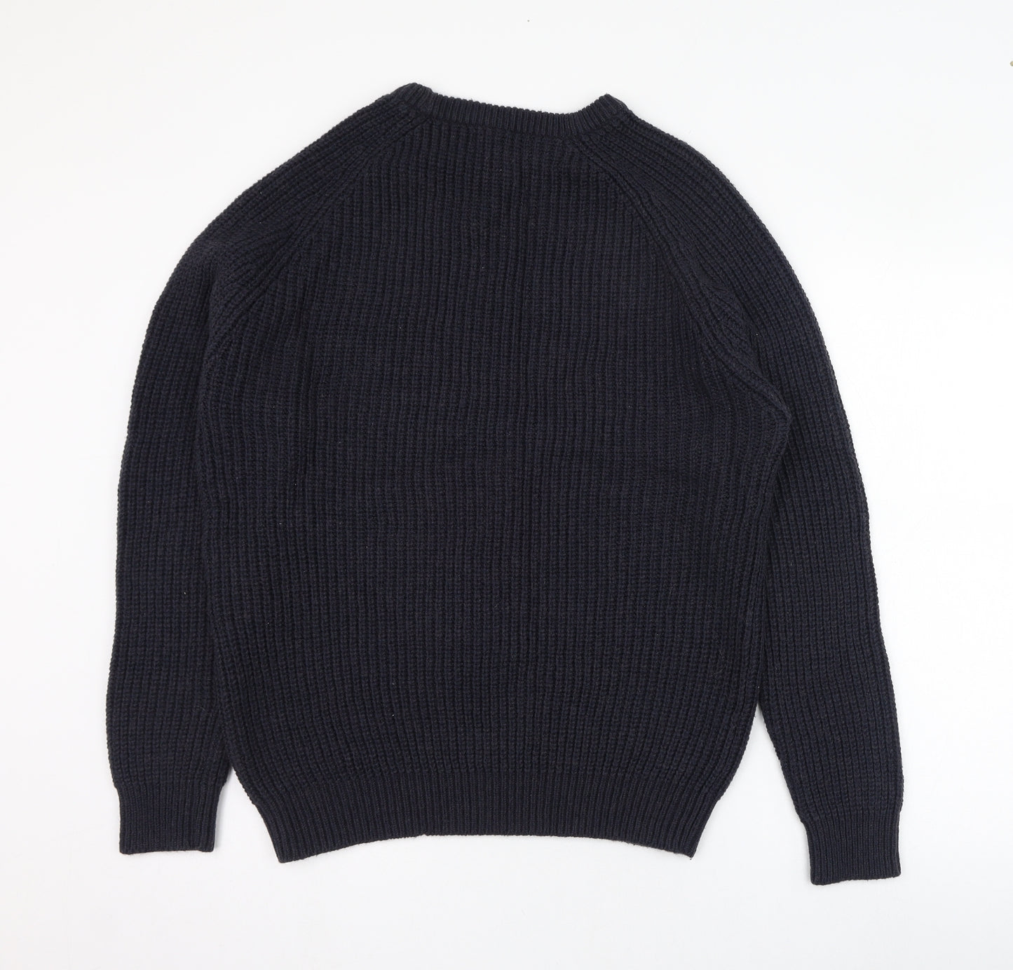 Dunnes Stores Mens Blue Round Neck  Acrylic Pullover Jumper Size M