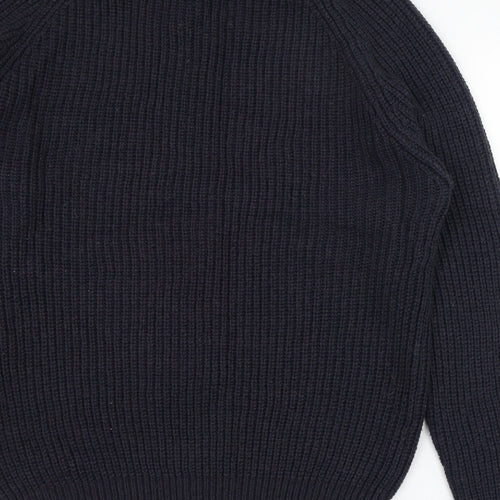 Dunnes Stores Mens Blue Round Neck  Acrylic Pullover Jumper Size M