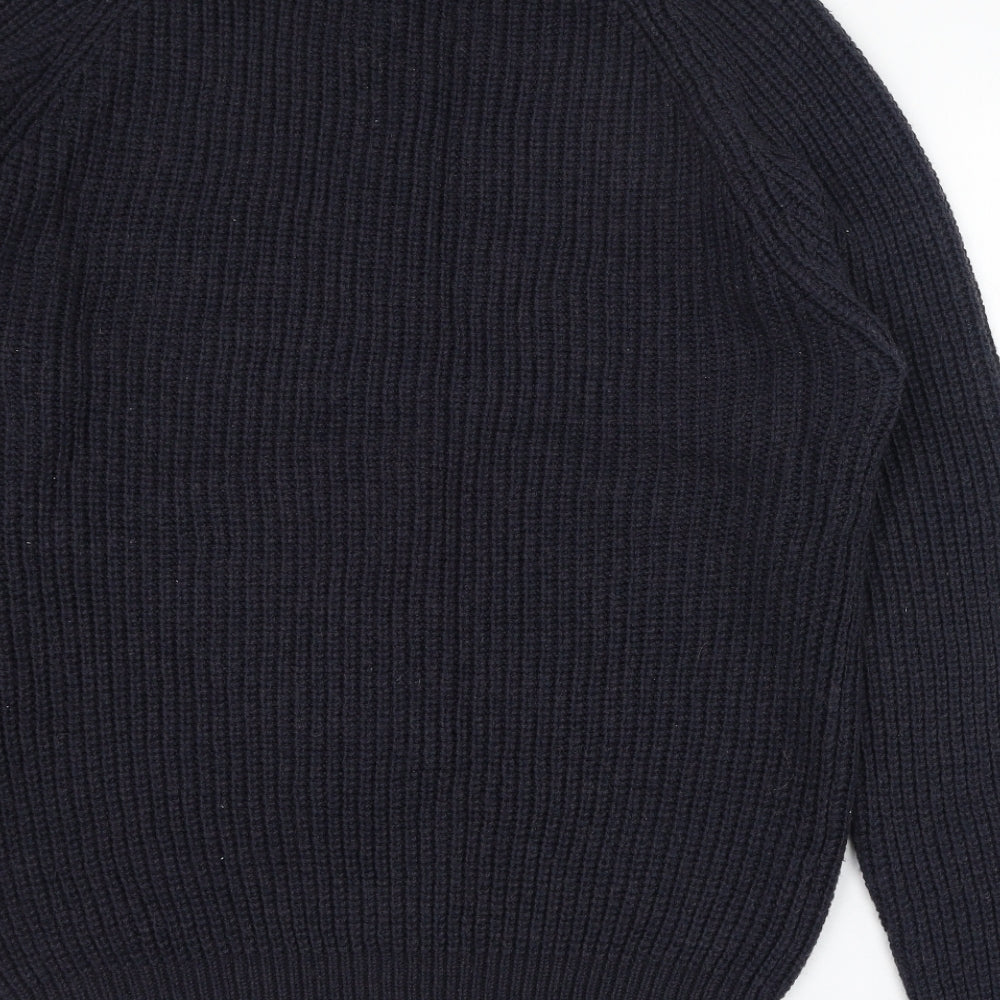 Dunnes Stores Mens Blue Round Neck  Acrylic Pullover Jumper Size M