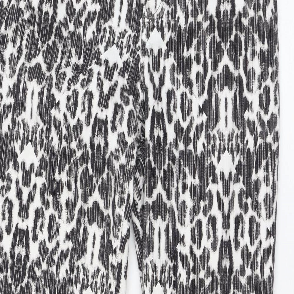 Oui Womens Ivory Animal Print Cotton Jegging Jeans Size 10 L30 in Regular Zip