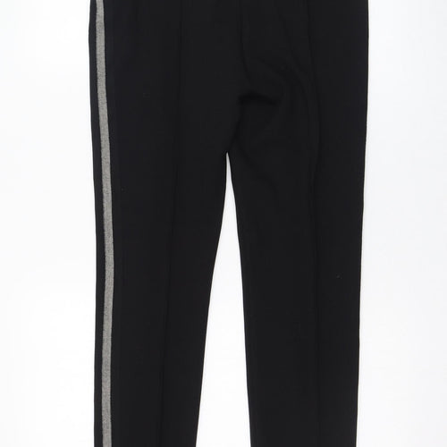 Airfield Womens Black  Viscose Trousers  Size 32 L29 in Regular Zip