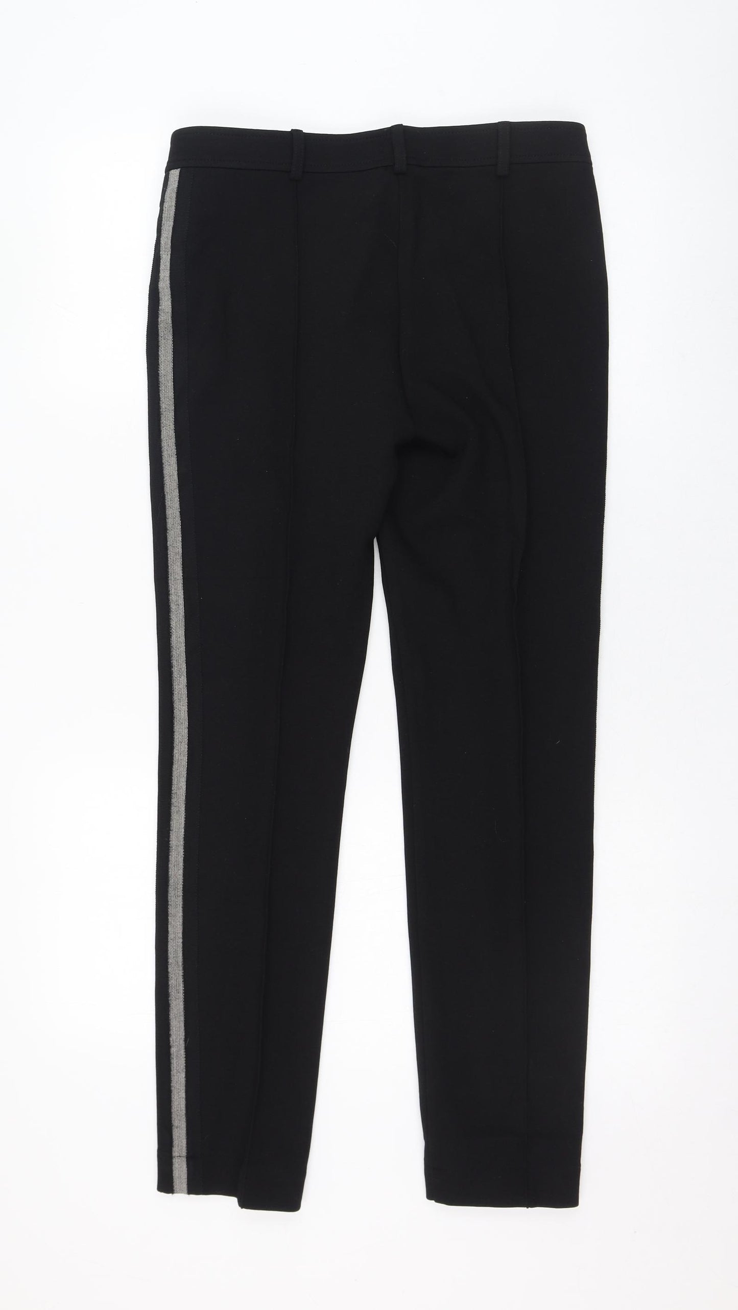 Airfield Womens Black  Viscose Trousers  Size 32 L29 in Regular Zip