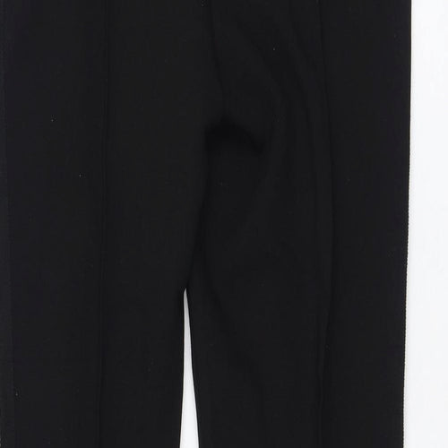 Airfield Womens Black  Viscose Trousers  Size 32 L29 in Regular Zip