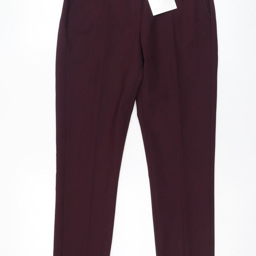 Karen By Simonsen Womens Purple  Polyester Trousers  Size 34 L27 in Regular Zip