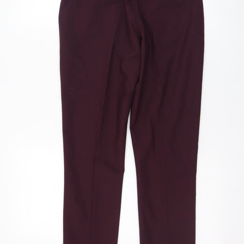 Karen By Simonsen Womens Purple  Polyester Trousers  Size 34 L27 in Regular Zip