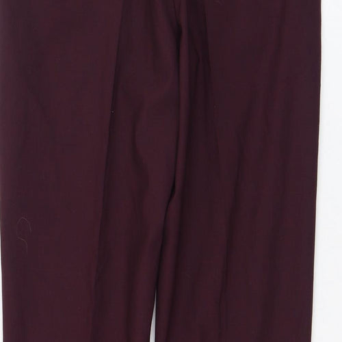 Karen By Simonsen Womens Purple  Polyester Trousers  Size 34 L27 in Regular Zip