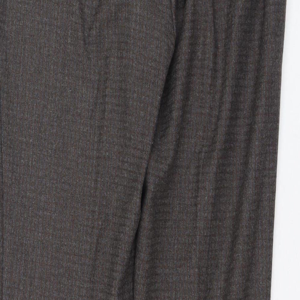 Rosso35 Womens Brown  Wool Trousers  Size 12 L28 in Regular Zip