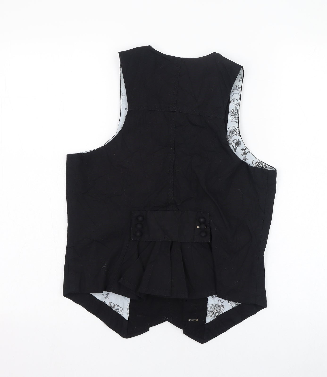 River Island Womens Black   Jacket Waistcoat Size 14  Hook & Loop