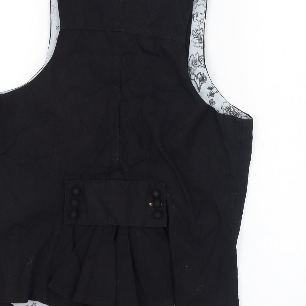River Island Womens Black   Jacket Waistcoat Size 14  Hook & Loop