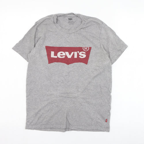 Signature by Levi Strauss & Co. Mens Grey  Cotton  T-Shirt Size XS Round Neck