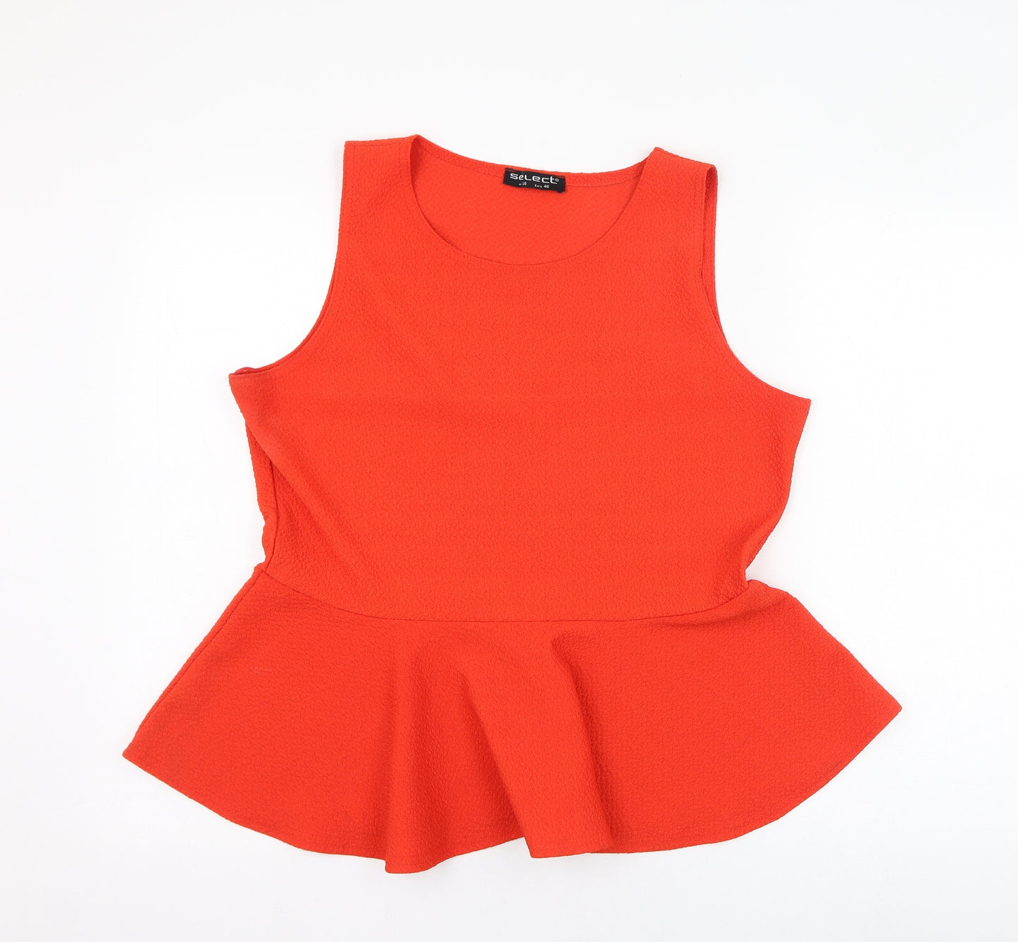 Select Womens Red  Polyester Tunic Tank Size 18 Round Neck