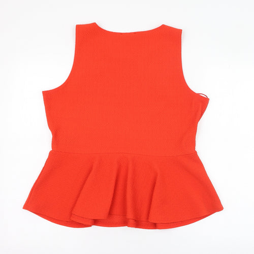 Select Womens Red  Polyester Tunic Tank Size 18 Round Neck
