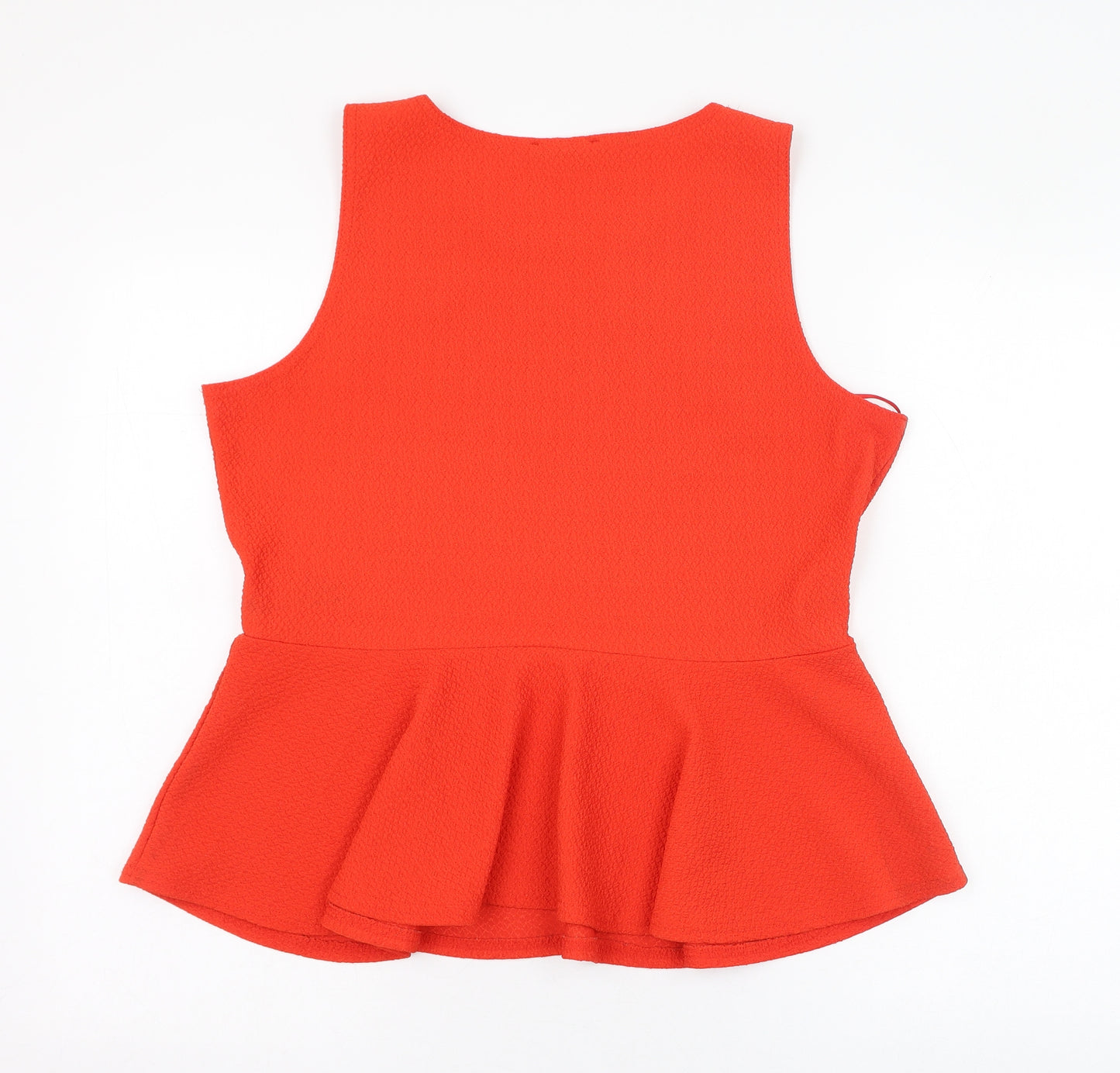 Select Womens Red  Polyester Tunic Tank Size 18 Round Neck