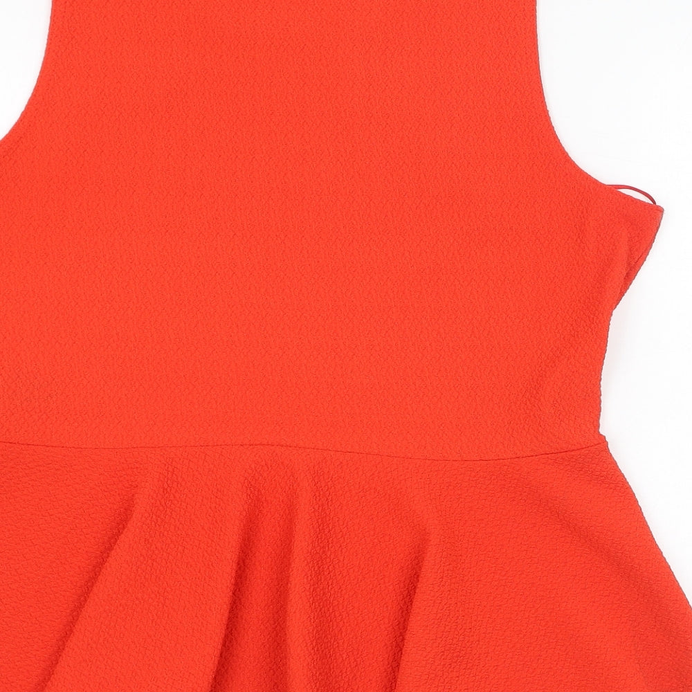Select Womens Red  Polyester Tunic Tank Size 18 Round Neck