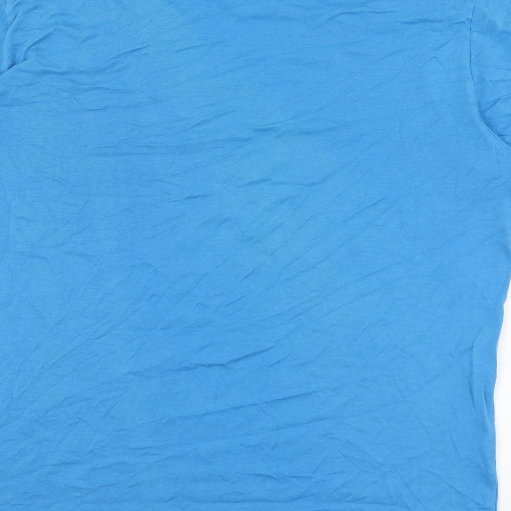 Sth Shore Mens Blue  Cotton  T-Shirt Size L Round Neck  - American Guitar Custom Shop