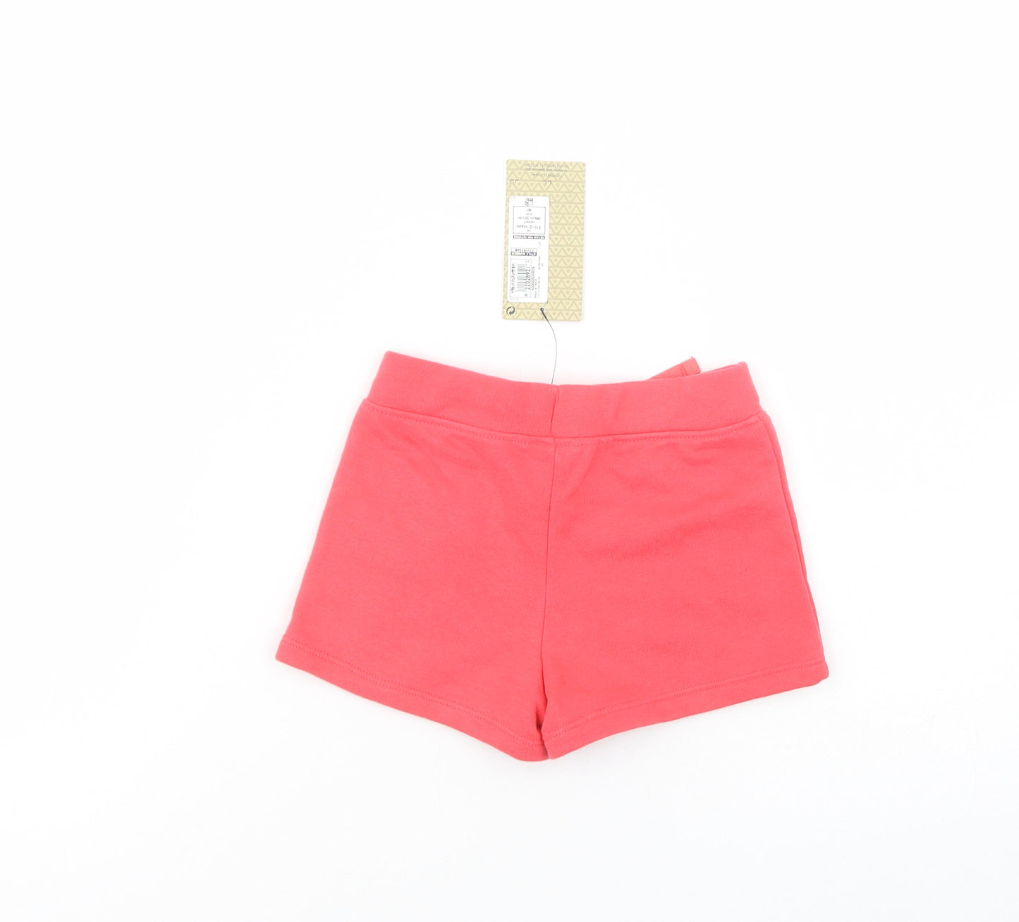 Marks and Spencer Baby Red  Cotton Cropped Trousers Size 18-24 Months  Drawstring