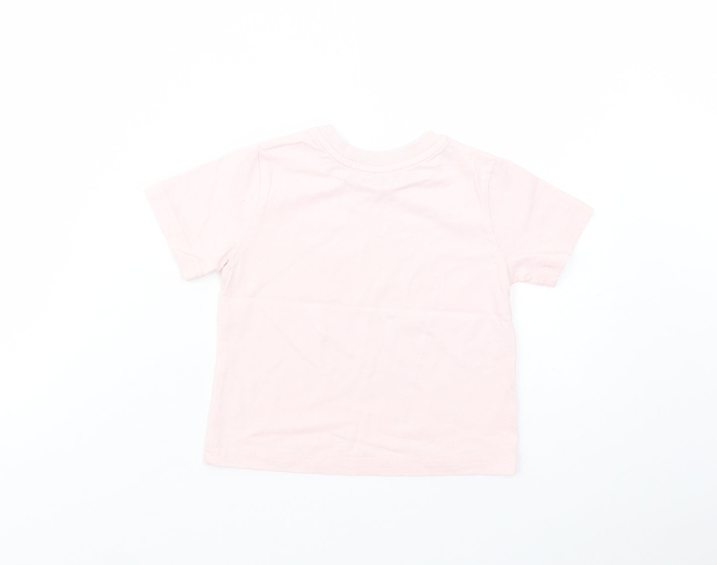 Disney Store Girls Pink  Cotton Pullover T-Shirt Size 2 Years Crew Neck Pullover - Princess