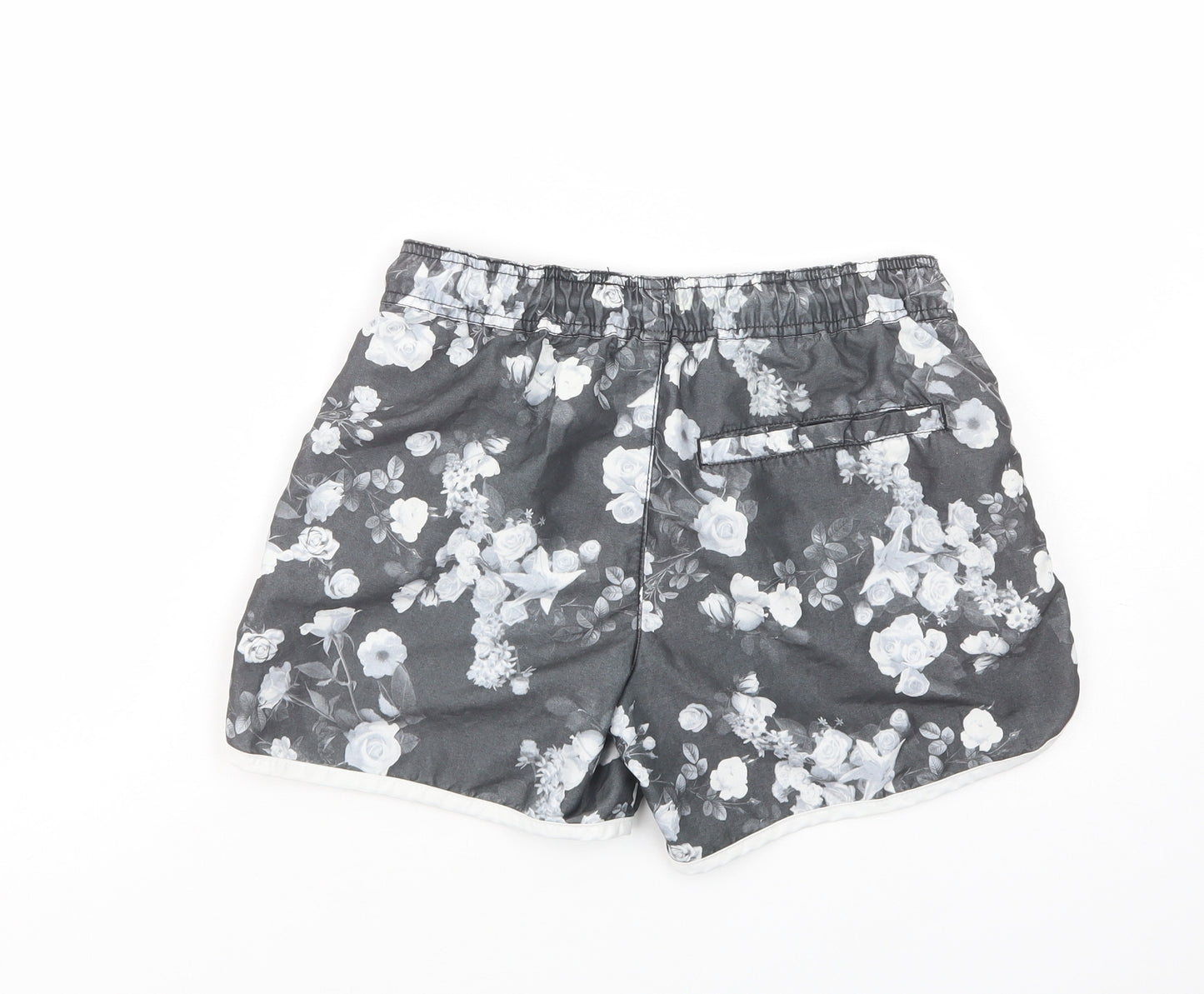 Supply & Demand Womens Grey Floral Polyester Bermuda Shorts Size 10 L10 in Regular Drawstring - Estimated Size