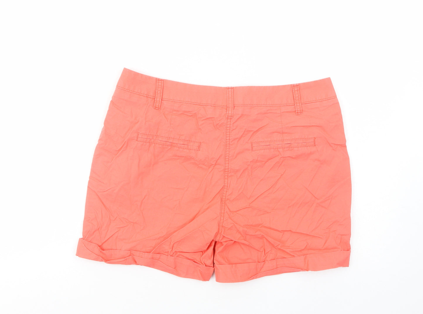 NEXT Womens Pink  Cotton Chino Shorts Size 10 L4 in Regular Button