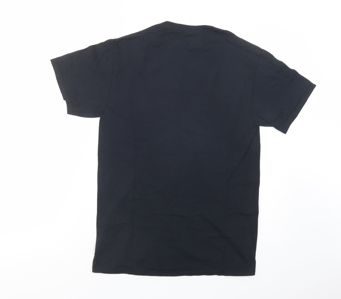 Fruit of the Loom Mens Black  Cotton  T-Shirt Size S Crew Neck  - Wolf