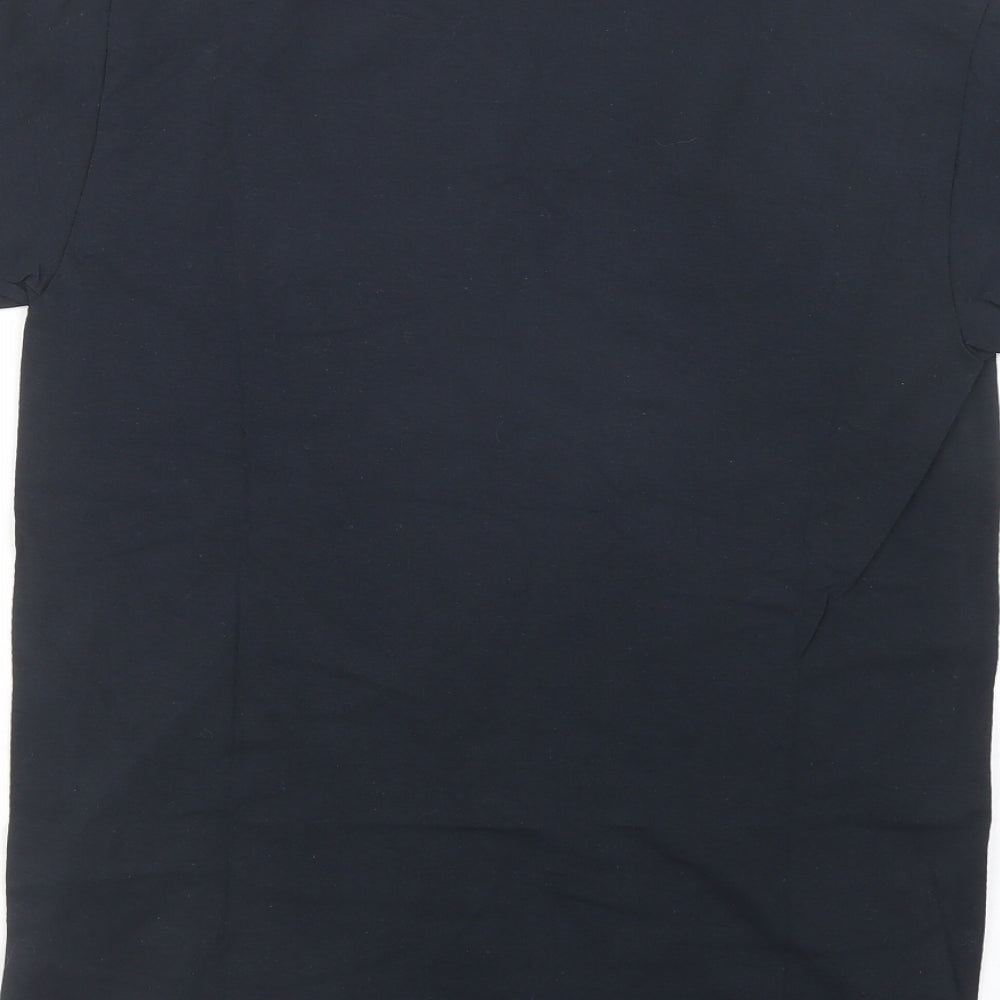 Fruit of the Loom Mens Black  Cotton  T-Shirt Size S Crew Neck  - Wolf