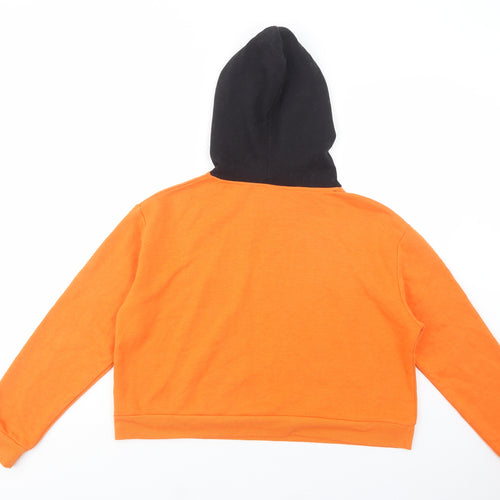 Primark Womens Orange  Polyester Pullover Hoodie Size 12  Pullover - NYC