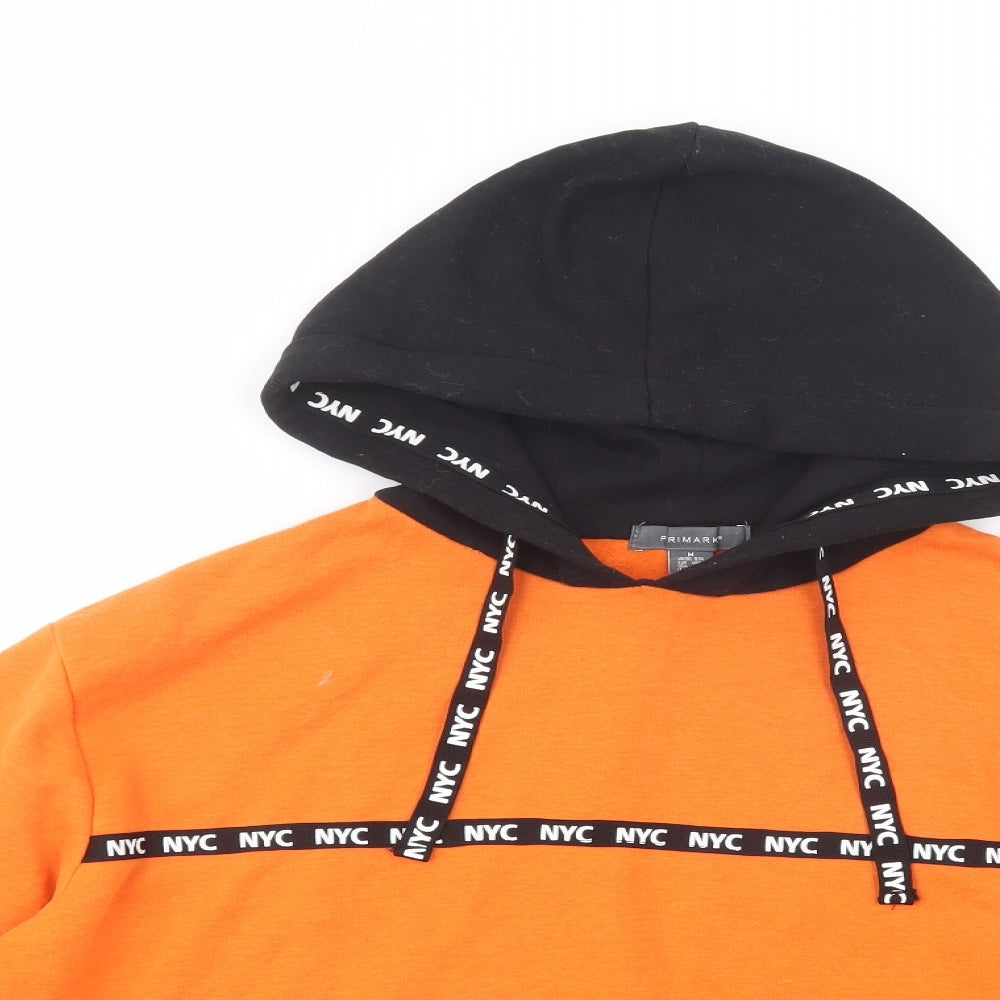 Primark Womens Orange  Polyester Pullover Hoodie Size 12  Pullover - NYC