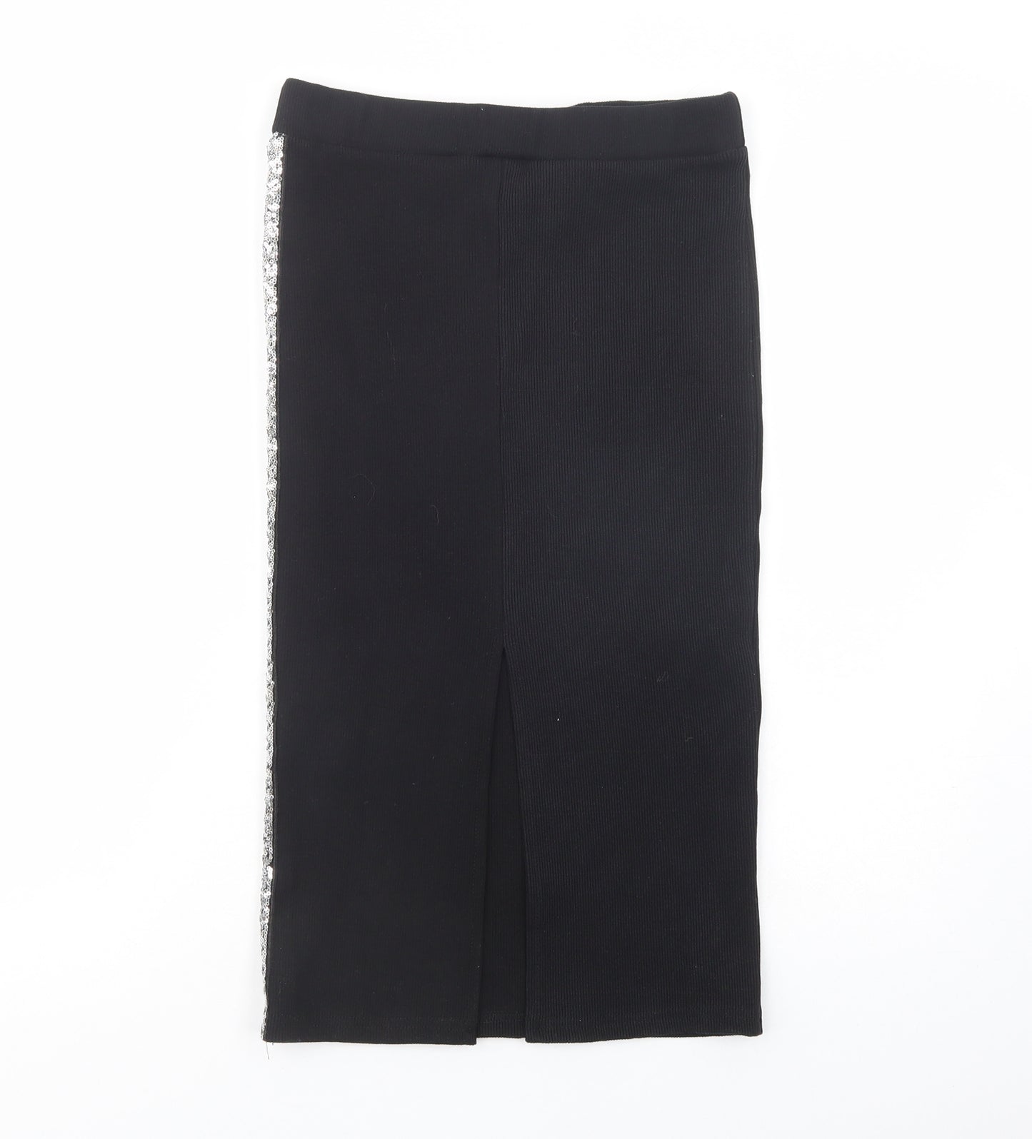 Voga Poland Womens Black  Cotton Straight & Pencil Skirt Size 12