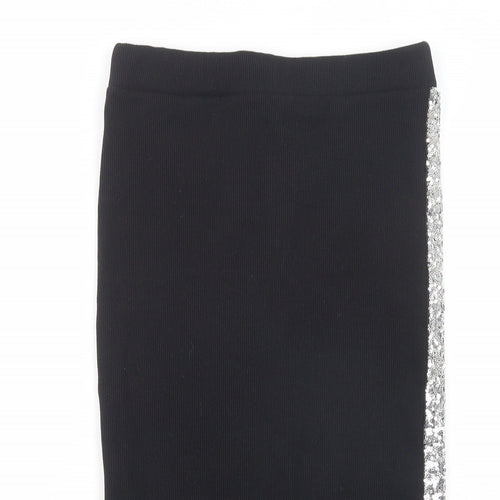 Voga Poland Womens Black  Cotton Straight & Pencil Skirt Size 12