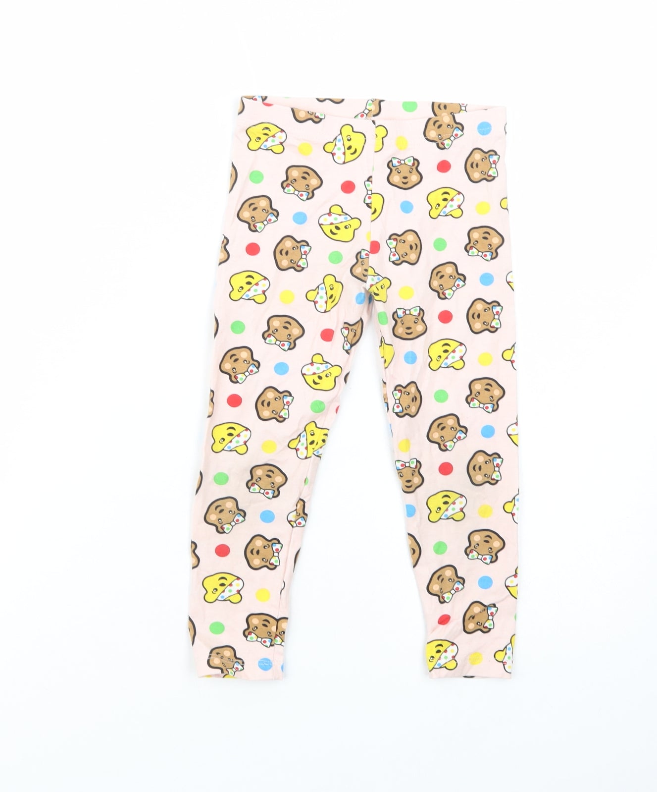 George Girls Pink Geometric Cotton Jogger Trousers Size 5-6 Years  Regular  - Pudsey Leggings