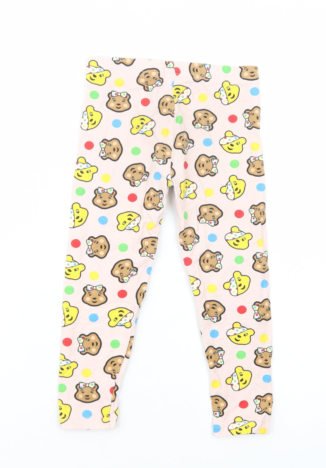 George Girls Pink Geometric Cotton Jogger Trousers Size 5-6 Years  Regular  - Pudsey Leggings
