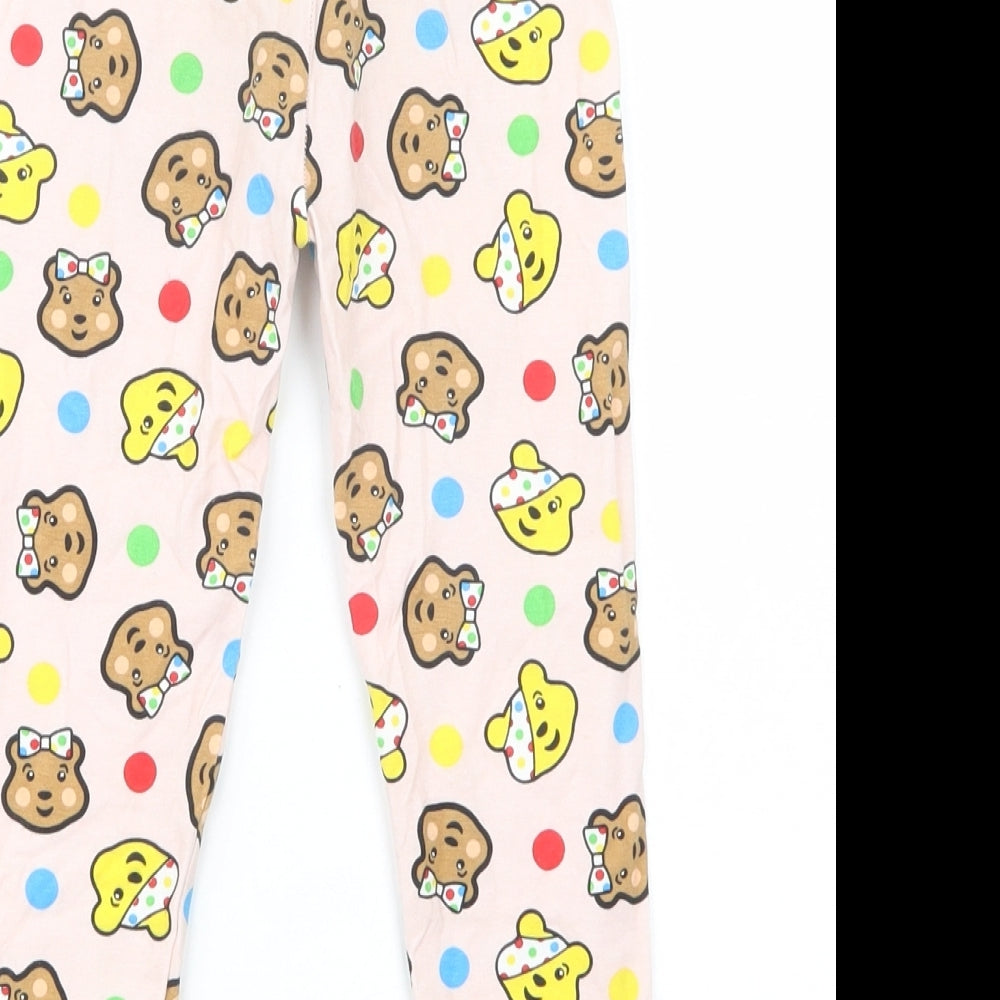 George Girls Pink Geometric Cotton Jogger Trousers Size 5-6 Years  Regular  - Pudsey Leggings