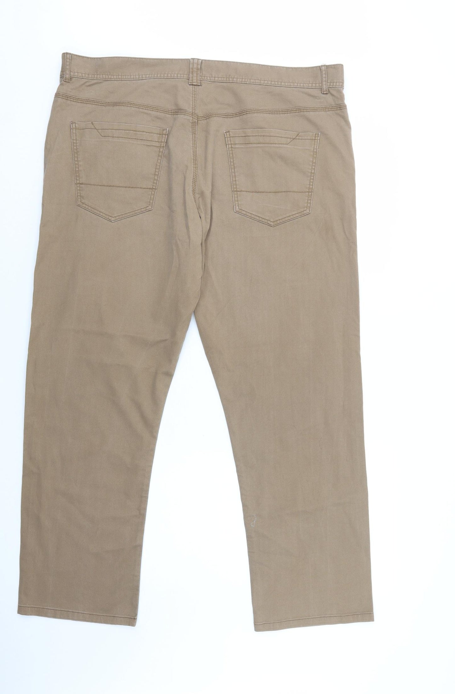 Dunnes Stores Mens Brown  Cotton Straight Jeans Size 40 in L31 in Regular Button