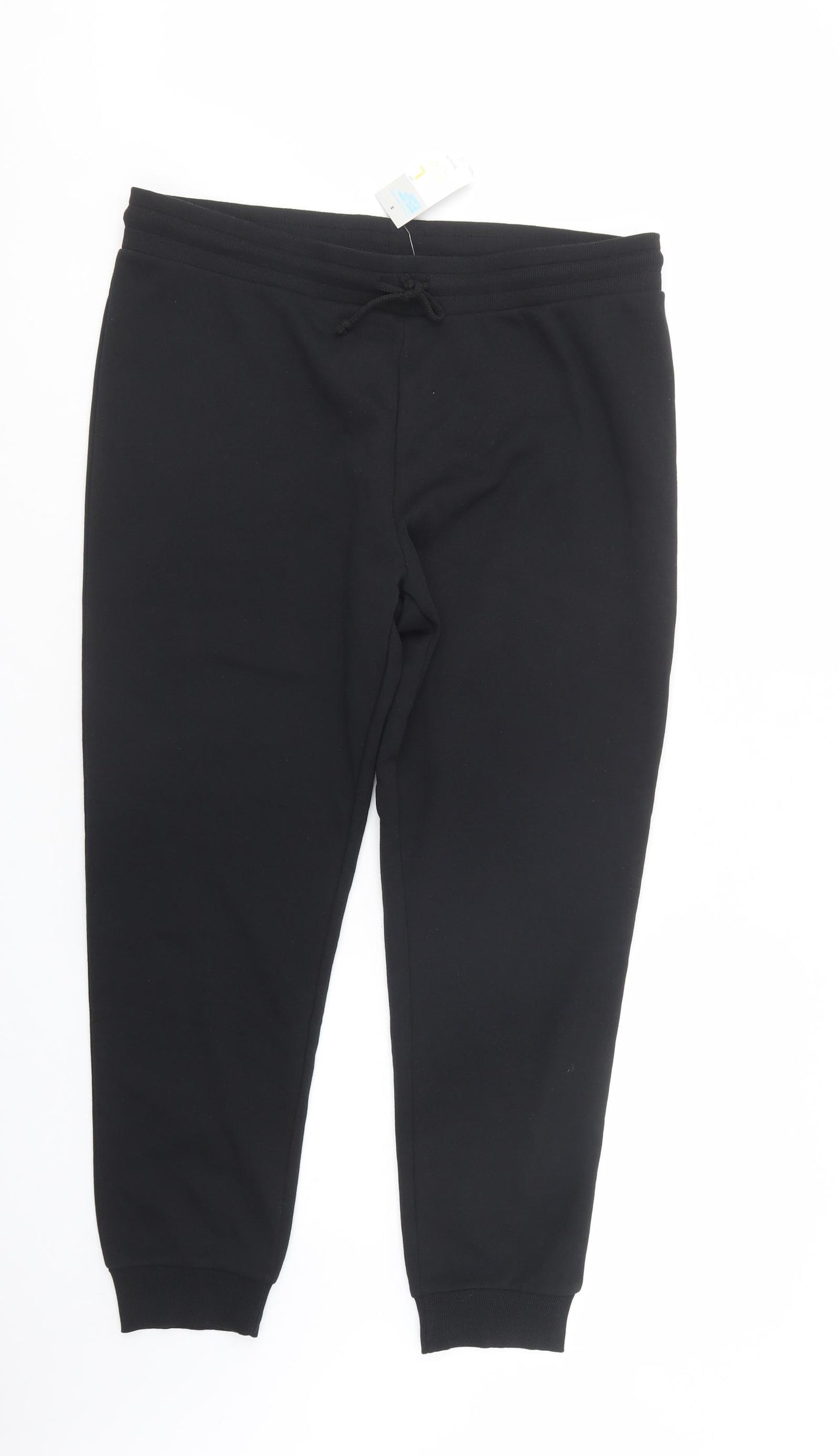 Primark Womens Black  Polyester Jogger Trousers Size L L29 in Regular Drawstring