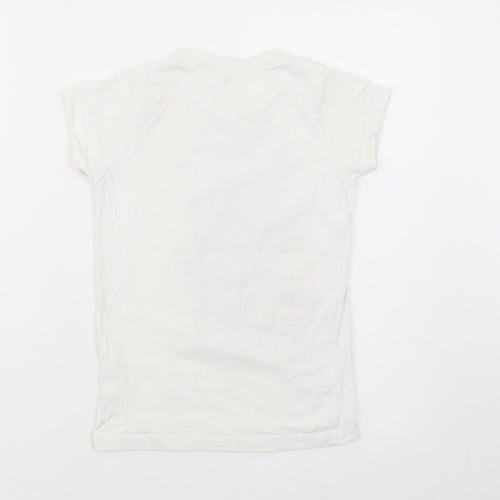 Roblox Boys White  Cotton Pullover T-Shirt Size 8-9 Years Crew Neck Pullover