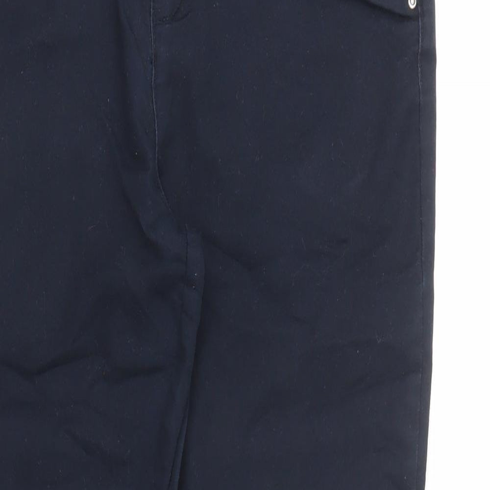Wallois Womens Blue  Cotton Skinny Jeans Size 12 L29 in Regular Button