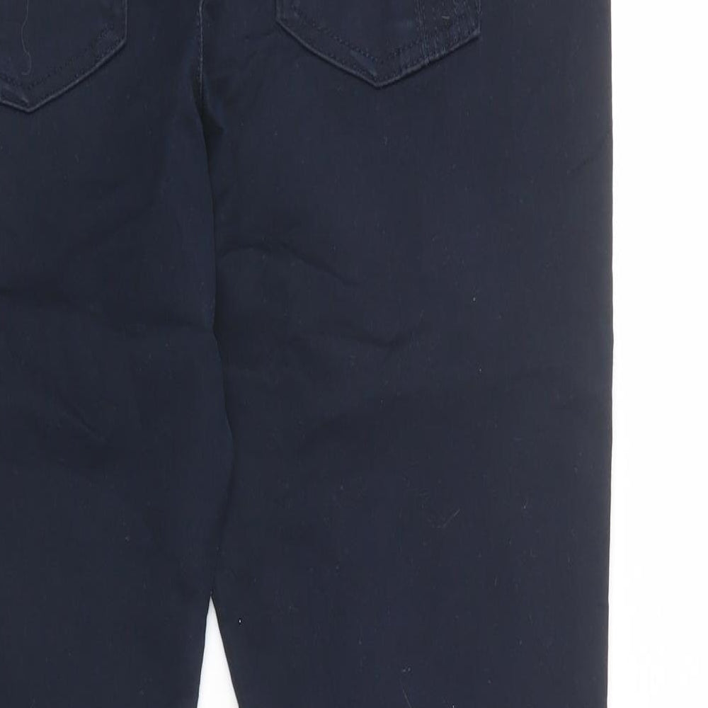 Wallois Womens Blue  Cotton Skinny Jeans Size 12 L29 in Regular Button