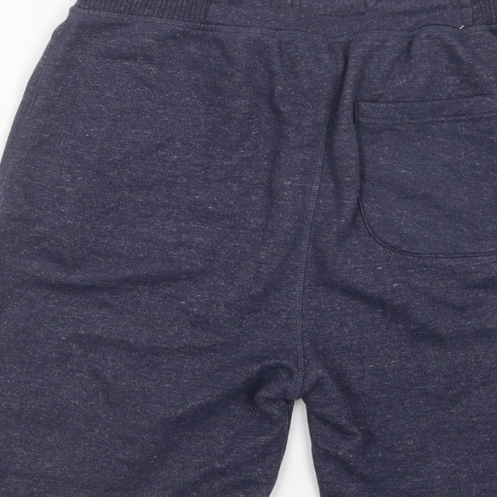 D555 Mens Blue  Cotton Sweat Shorts Size M L9 in Regular Drawstring