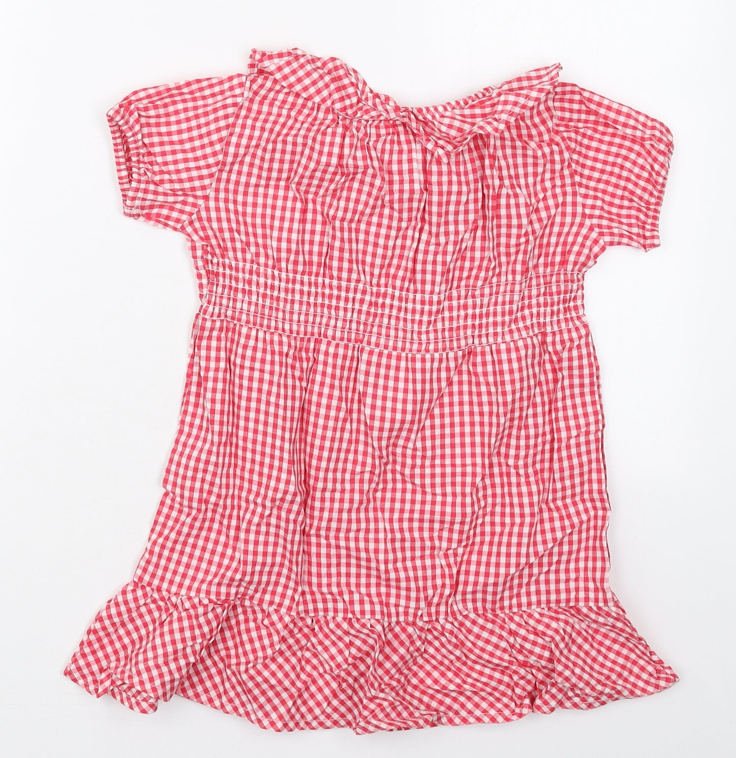 Pep&co Girls Pink Check Cotton A-Line  Size 2-3 Years  Collared Pullover