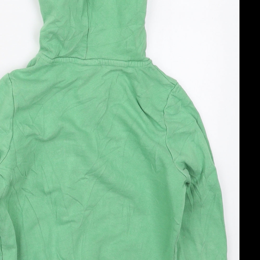 Hype Boys Green  Cotton Full Zip Hoodie Size 5-6 Years  Zip