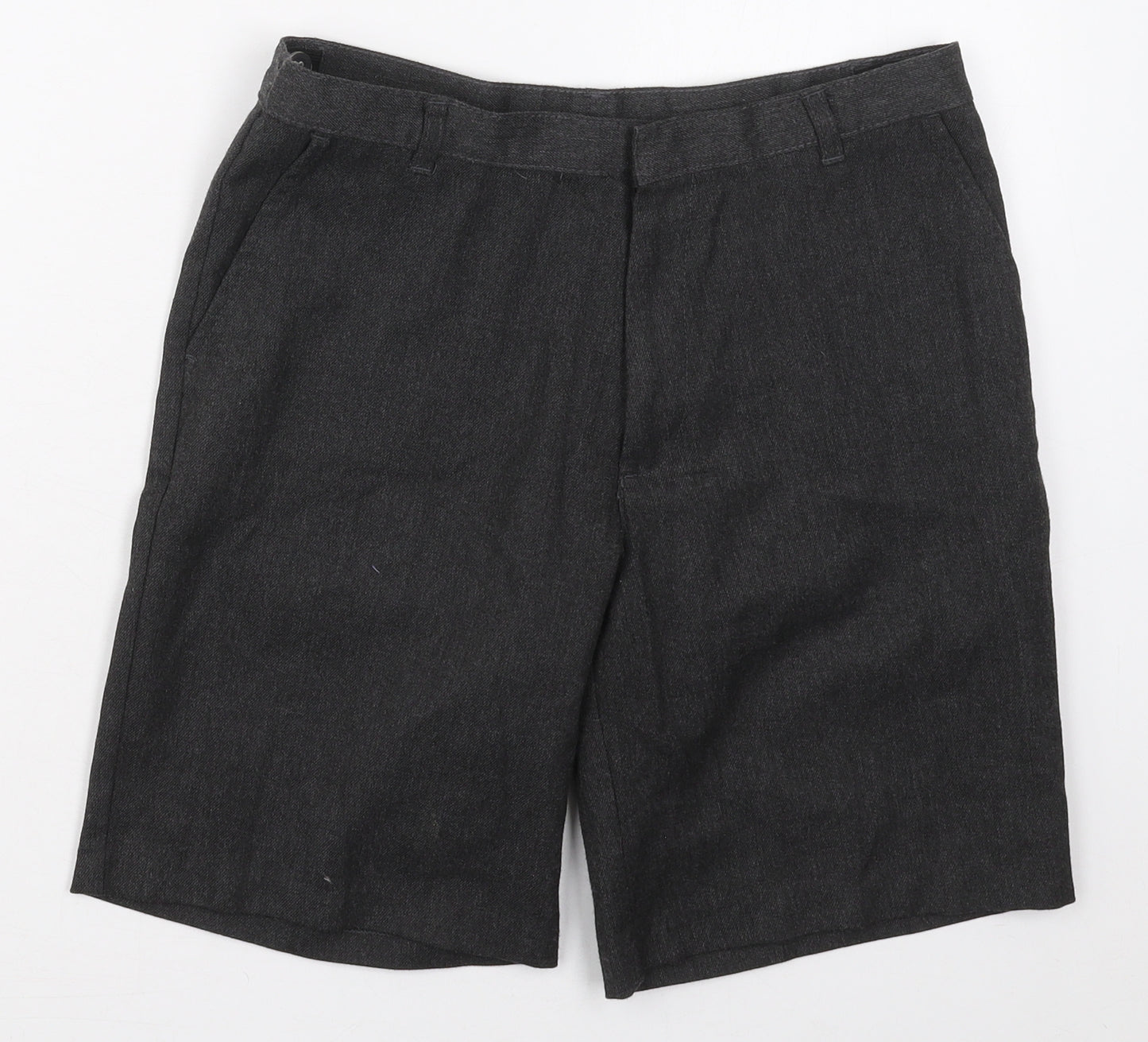 George Boys Grey  Polyester Bermuda Shorts Size 12-13 Years  Regular Hook & Eye