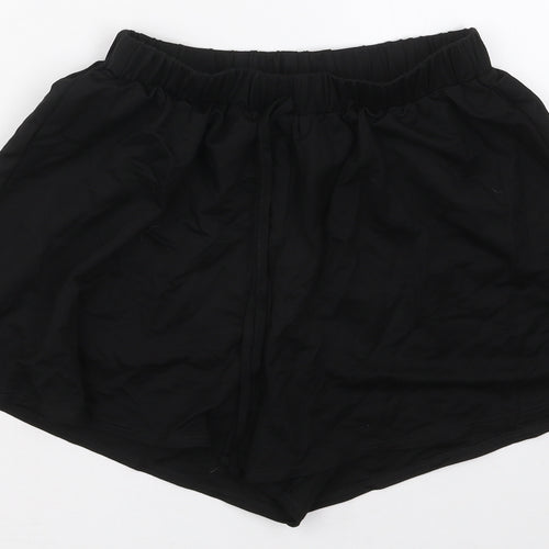 ASOS Womens Black  Viscose Bermuda Shorts Size 8  Regular Drawstring