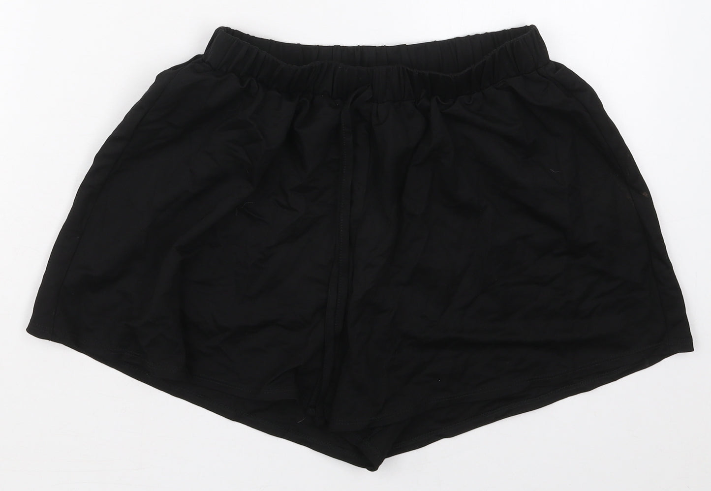 ASOS Womens Black  Viscose Bermuda Shorts Size 8  Regular Drawstring