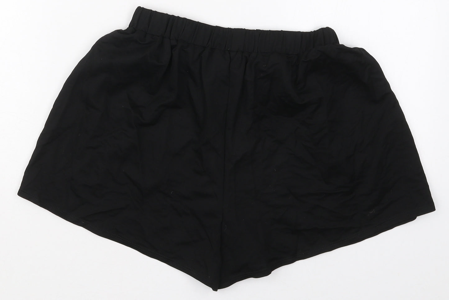 ASOS Womens Black  Viscose Bermuda Shorts Size 8  Regular Drawstring