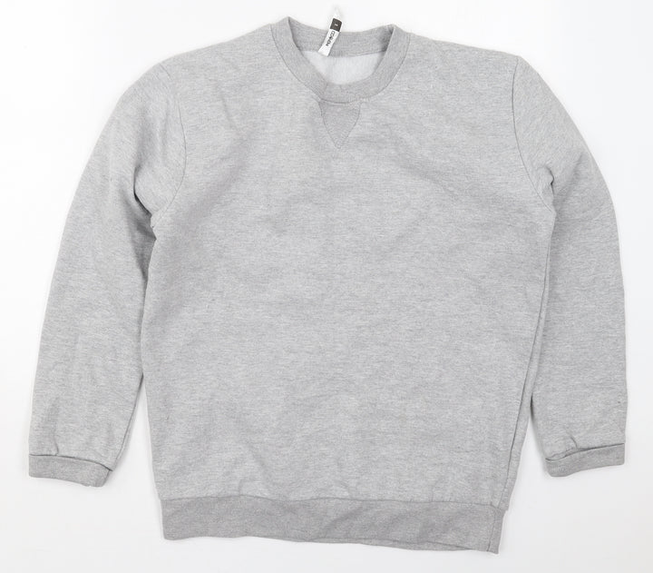 Pep&co Mens Grey  Cotton Pullover Sweatshirt Size S