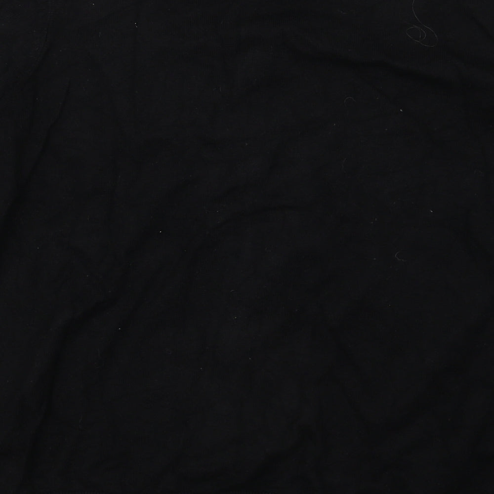 Dunnes Womens Black Crew Neck  Viscose Cardigan Jumper Size XL
